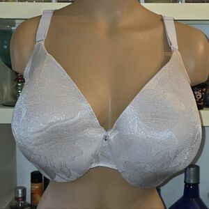 Cacique Bra 44-DDD Beige Lightly Lined *FLAW 1/2" rip on seam See Last Photo GUC